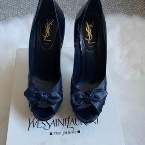 YSL Palais 105 Platform Peep Toe Platform